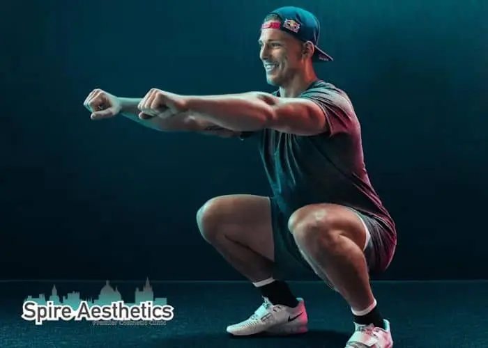 Image of man build leg muscle Brentwood through exercise