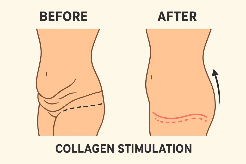 Before and after results for sagging skin after weight loss injections Brentwood