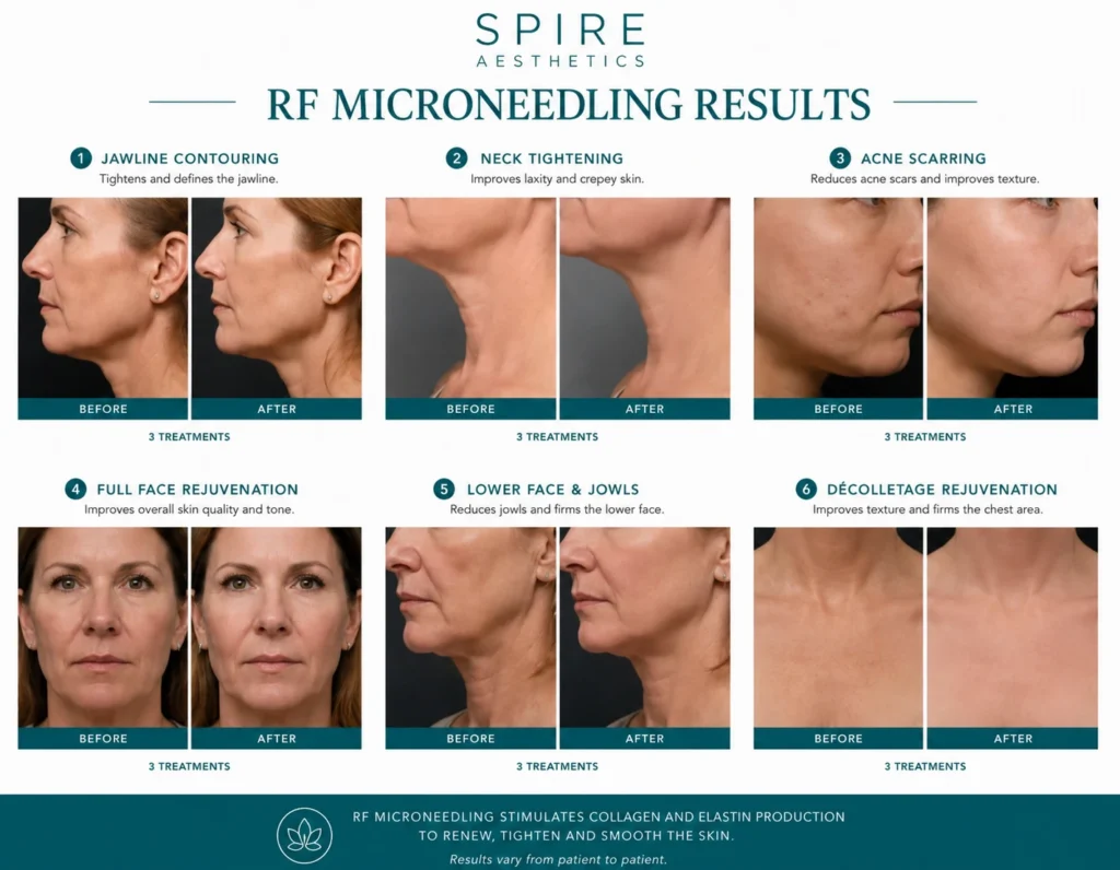 RF Microneedling Skin tightening Brentwood results